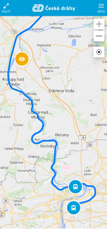 On Board Portal - interactive route map